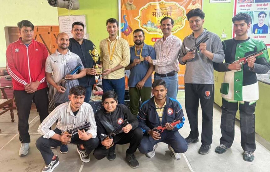 Rishabh Chaudhary won the gold medal in the Tiranga Shooting Championship, bringing fame to Shamli IMAGE CREDIT TO ऋषभ चौधरी