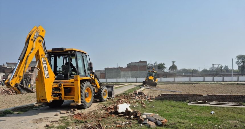 Bulldozer Action: Authority Launches Major Crackdown in Mussoorie and Dasna, Illegal Colonies on 44 Bighas Demolished IMAGE CREDIT TO AUTHORITY