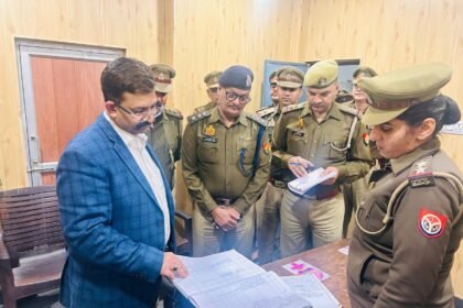 Additional CP Keshav Kumar Chaudhary Inspects Teela Mod Police Station and Holds Meeting IMAGE CREDIT TO POLICE