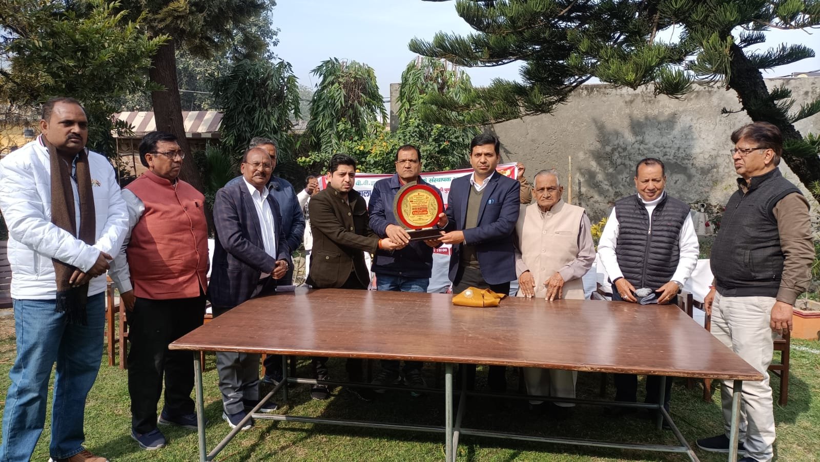 On the occasion of the 57th death anniversary of Babu Salek Chand Sangal, a tribute meeting was organized at VV Inter College. IMAGE CREDIT TO COLLEGE