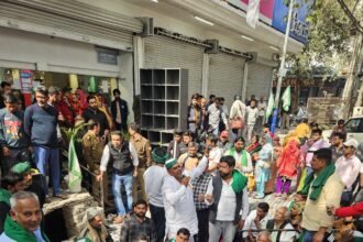 Protest Continues for Second Day Against Assault on Mart Employee, Ends After Assurances of Action IMAGE CREDIT TO REPORTER