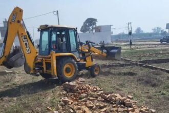 HPDA’s bulldozer crushed illegal plots over 58,000 square meters; major action carried out at multiple locations. IMAGE CREDIT TO AUTHORITY