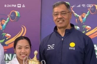 The National Weightlifting Championship concluded in Modinagar, with Olympian Mirabai Chanu being honored with the Best Lift Trophy in the senior women's category. IMAGE CREDIT TO REPORTER