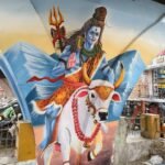 On Maha Shivaratri, the Municipal Corporation created a painting of Lord Shiva near the Shridudheswarnath Temple. IMAGE CREDIT TO NAGAR NIGAM