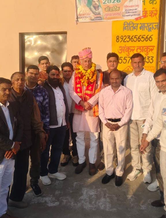 In Badruddin Nagar Nanu, a grand felicitation ceremony was held in honor of Pandit Aadesh Fauji. He was warmly welcomed after being nominated as a member of Special Olympics Bharat, and a reception ceremony was organized to celebrate the achievement. IMAGE CREDIT TO आदेश फौजी