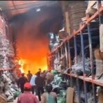 Fire breaks out at a motorcycle parts manufacturing factory; the fire department brings the blaze under control. IMAGE CREDIT TO POLICE