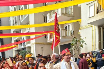 Five-Day Prana Pratishtha Mahayagya Concludes at Newly Constructed Temple in SG Shikhar Heights, Siddharth Vihar, with Rath Yatra and Grand Community Feast IMAGE CREDIT TO REPORTER