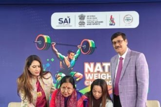 In Modinagar, the National Weightlifting Competition inaugurated, athletes from across the country displayed their strength IMAGE CREDIT TO REPORTER