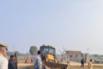 Strict action by the authority against illegal settlement in Bhanauta; 10,000 square meters of land freed from encroachment. IMAGE CREDIT TO AUTHORITY