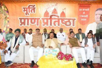 Mangrauli village resounded with grandeur as the idol was consecrated IMAGE CREDIT TO REPORTER