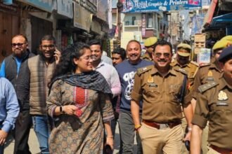 Administrative Inspection of Holi Procession Routes in Nagina; Special Vigilance Directed at Sensitive Locations IMAGE CREDIT TO POLICE