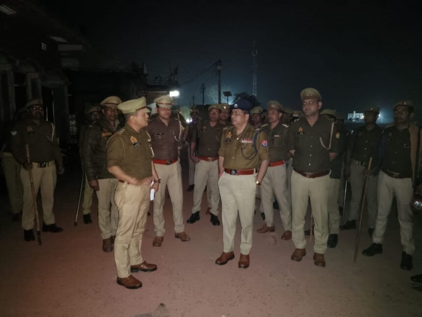 Shamli Police’s strict action: SP N. P. Singh conducted a foot patrol IMAGE CREDIT TO POLICE