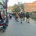 Holika Dahan was conducted peacefully in Khatauli; the Circle Officer along with the police force carried out a foot patrol. IMAGE CREDIT TO POLICE