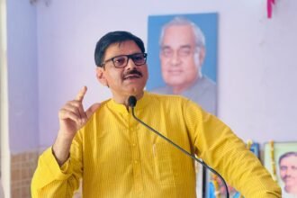 Organization of the Pandit Deendayal Upadhyaya Training Mega Campaign 2026 in the Jewar Assembly Constituency; MLA Dhirendra Singh interacted with party workers IMAGE CREDIT TO विधायक धीरेंद्र सिंह