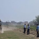 In Pilkhuwa, HPDA’s bulldozer action on illegal colonies, major operation carried out over 12,000 square meters IMAGE CREDIT TO AUTHORITY