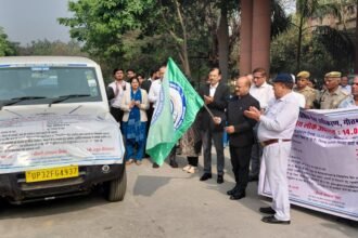 Campaign vehicle flagged off to promote the National Lok Adalat. IMAGE CREDIT TO INFORMATION DEPARTMENT