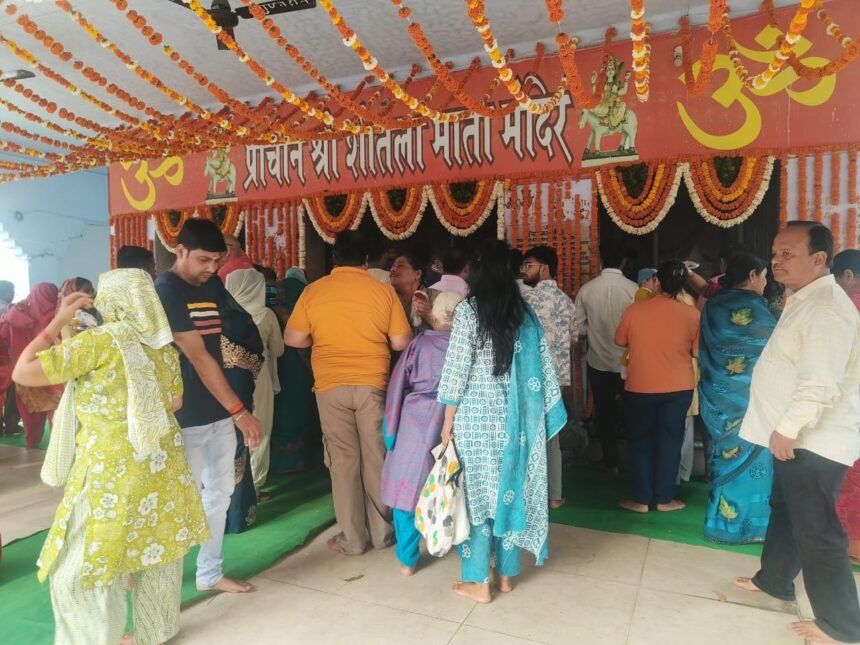 On Basoda festival, a flood of devotion at Sheetla Mata Temple; hundreds of devotees gathered at the fair IMAGE CREDIT TO REPORTER