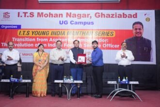 Second session of the Young India Manthan series held at ITS; IFS officer Anuj Swaroop interacted with students IMAGE CREDIT TO इंस्टीट्यूट