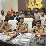 Bijnor Police bust inter-state arms gang: 17 illegal weapons and equipment seized, 8 arrested IMAGE CREDIT TO POLICE