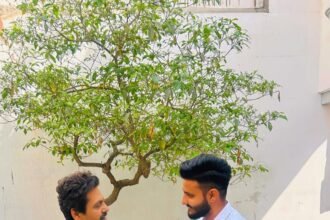 BJP Yuva Morcha district vice-president pays courtesy visit to actor Nawazuddin Siddiqui. IMAGE CREDIT TO REPORTER