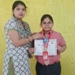 Aarohi from Hapur secured first place at the state level in the SilverZone Olympiad IMAGE CREDIT TO SCHOOL