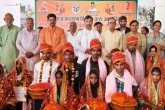 82 Couples Married Under Chief Minister’s Mass Marriage Scheme; Newlyweds Receive Blessings IMAGE CREDIT TO सूचना विभाग