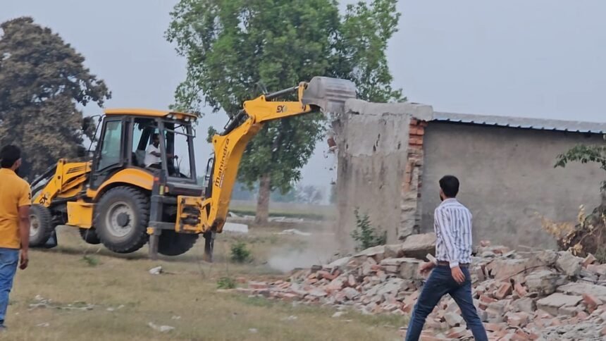 Bulldozers ran on 7 hectares of land, the authority freed it from encroachment. IMAGE CREDIT TO AUTHORITY