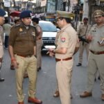 Police conducted a flag march in Muzaffarnagar, reviewed the security arrangements IMAGE CREDIT TO POLICE
