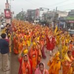 A grand procession set out with 5,100 pots, turning the city into a center of devotion and faith IMAGE CREDIT TO रिपोर्टर
