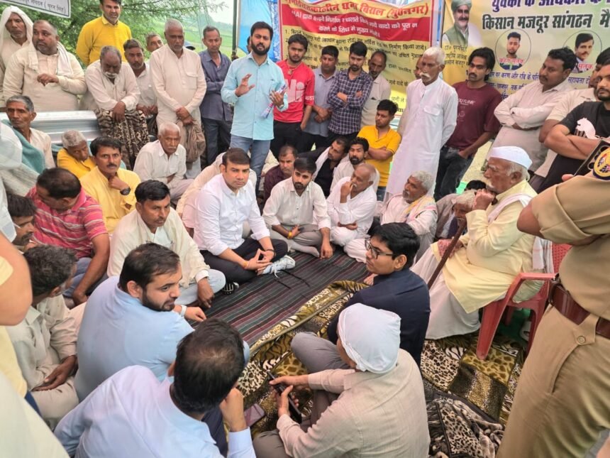 Farmers’ protest ended following Nitin Malik’s intervention, with assurances given for resolving their issues IMAGE CREDIT TO REPORTER