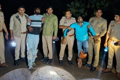 Two cattle smugglers arrested after an encounter; injured by police gunfire. IMAGE CREDIT TO POLICE