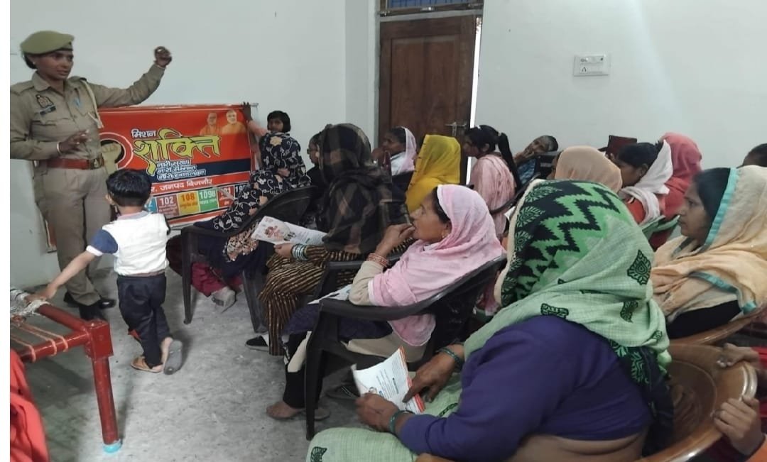 Women were made aware and educated under the Mission Shakti campaign. IMAGE CREDIT TO POLICE