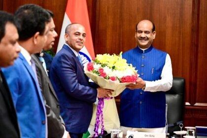 India-Sri Lanka parliamentary ties strengthened: Lok Sabha Speaker Om Birla welcomed the Sri Lankan delegation. IMAGE CREDIT TO लोकसभा सचिवालय