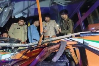 high-speed roadways bus collided with a divider IMAGE CREDIT TO POLICE