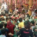 On Ashtami, a huge wave of devotion surged at Mahamaya Devi Temple, as लाखों (hundreds of thousands of) devotees gathered to offer prayers. IMAGE CREDIT TO रिपोर्टर