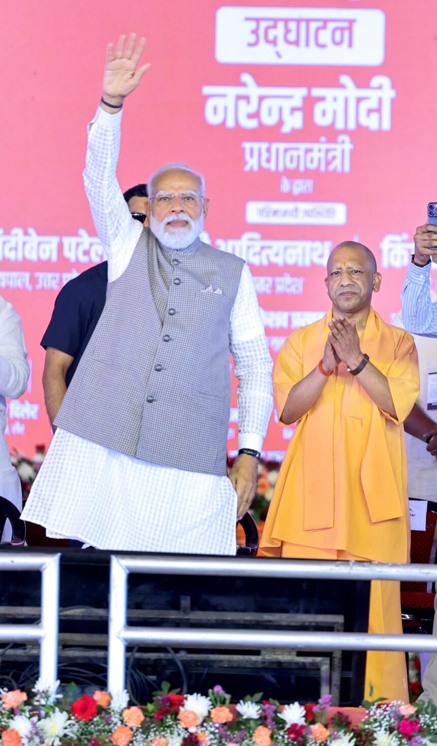 Prime Minister Narendra Modi inaugurated the Noida International Airport, marking the beginning of a new phase of development and progress. IMAGE CREDIT TO INFORMATION DEPARTMENT
