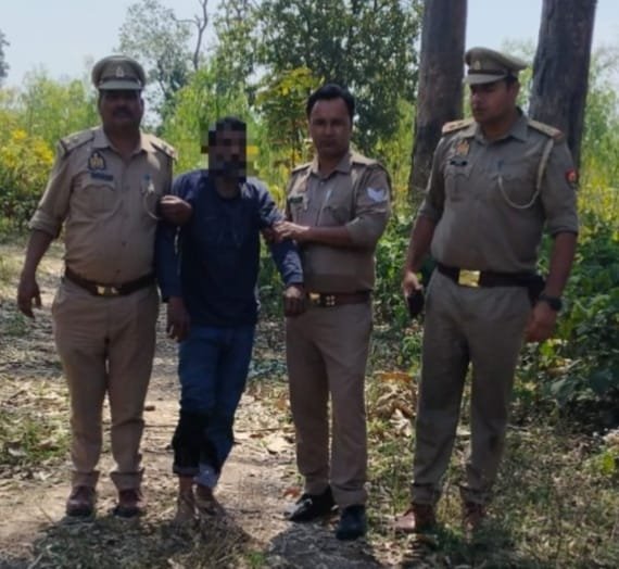 Police encounter with criminals in Najibabad: Cow slaughter gang busted, 4 arrested, one injured. IMAGE CREDIT TO POLICE