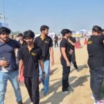 Hundreds of people were denied entry due to wearing black clothes, leaving young attendees disappointed. IMAGE CREDIT TO रिपोर्टर