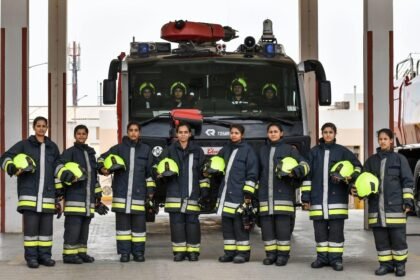 With guards posted at every corner, Jewar International Airport became an impenetrable fortress IMAGE CREDIT TO रिपोर्टर