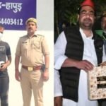 The theft of a goods-laden canter was uncovered; the absconding accused was arrested, revealing several names including the SP city president. IMAGE CREDIT TO पुलिस/रिपोर्टर