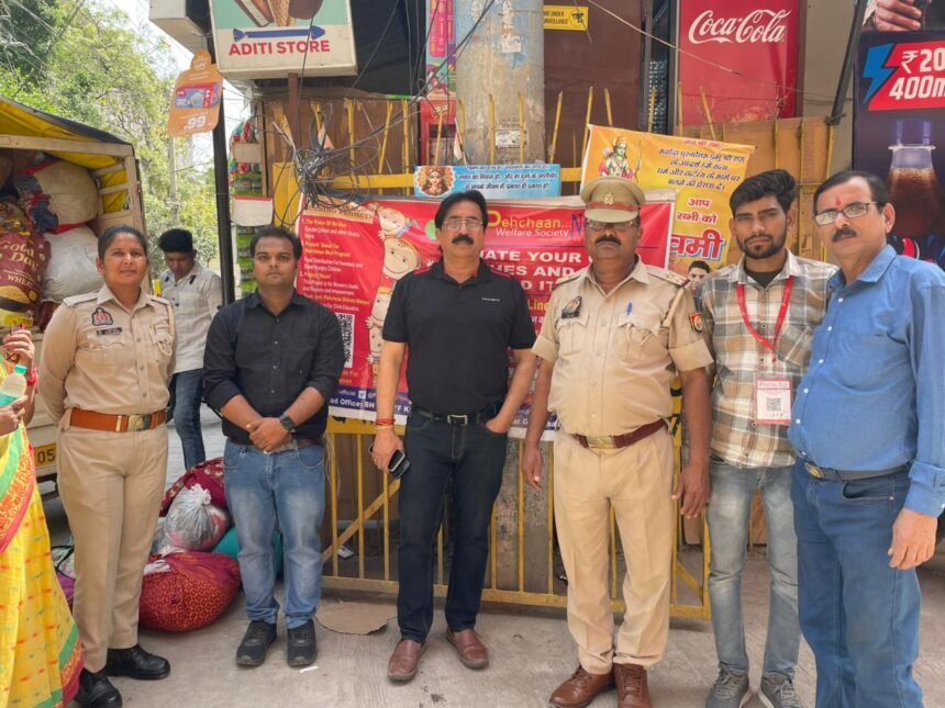 Clothing collection drive in Sector 22, hands extended to help the needy. IMAGE CREDIT TO पहचान एनजीओ