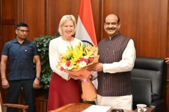 Lok Sabha Speaker Om Birla met with a delegation from the European Parliament and emphasized strengthening India–Europe relations further IMAGE CREDIT TO लोकसभा सचिवालय