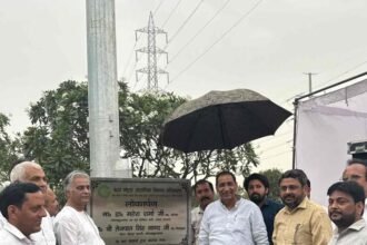 Parks in Greater Noida lit up with milky-white lights as 38 high-mast lights were inaugurated. IMAGE CREDIT TO प्राधिकरण