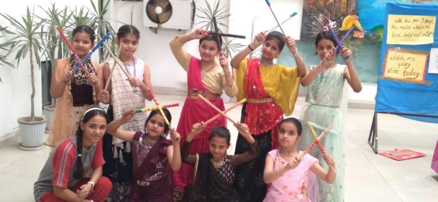 “Folk dance competitions are a way to express our culture,” said Ananya Garg. IMAGE CREDIT TO स्कूल