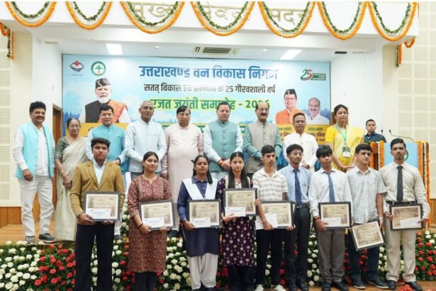 On completing 25 years, the Forest Development Corporation showcased its achievements in a grand display during the state foundation anniversary celebrations. IMAGE CREDIT TO INFORMATION DEPARTMENT