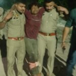 In a joint operation, the police arrested a wanted accused, who sustained bullet injuries in both legs. IMAGE CREDIT TO POLICE