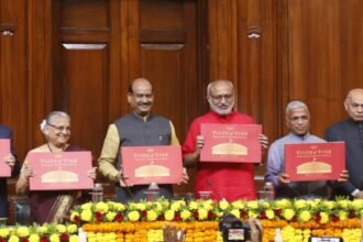 Release of Tides of Time in Constitution Hall; Lok Sabha Speaker called historical consciousness the foundation of national development. IMAGE CREDIT TO लोकसभा सचिवालय