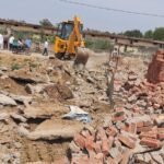 GDA’s bulldozer roars in Muradnagar: Illegal colony being developed over 3600 square meters demolished IMAGE CREDIT TO AUTHORITY