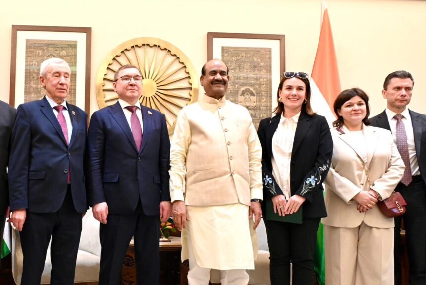 India–Russia parliamentary relations will grow stronger through dialogue and cooperation: Om Birla. IMAGE CREDIT TO लोकसभा सचिवालय