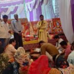 Hanuman Janmotsav celebrated in Lajpat Nagar B-Block, Sahibabad; large crowd of devotees thronged the event. IMAGE CREDIT TO रिपोर्टर